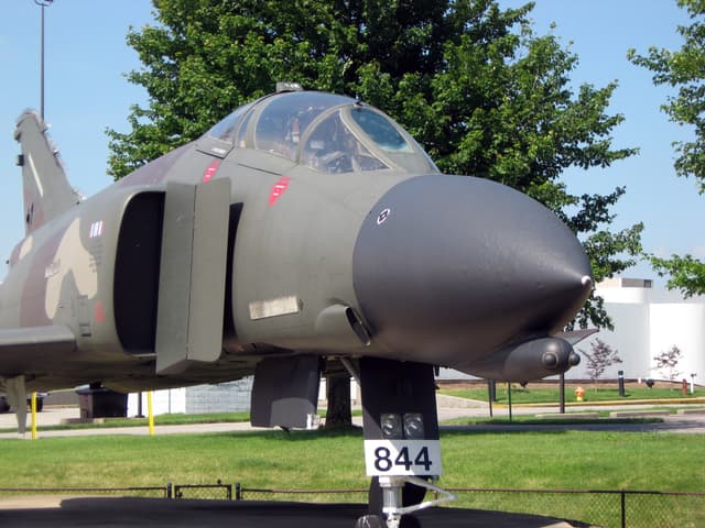 F-4 Phantom aircraft displayed at the Atterbury-Bakalar Air Museum