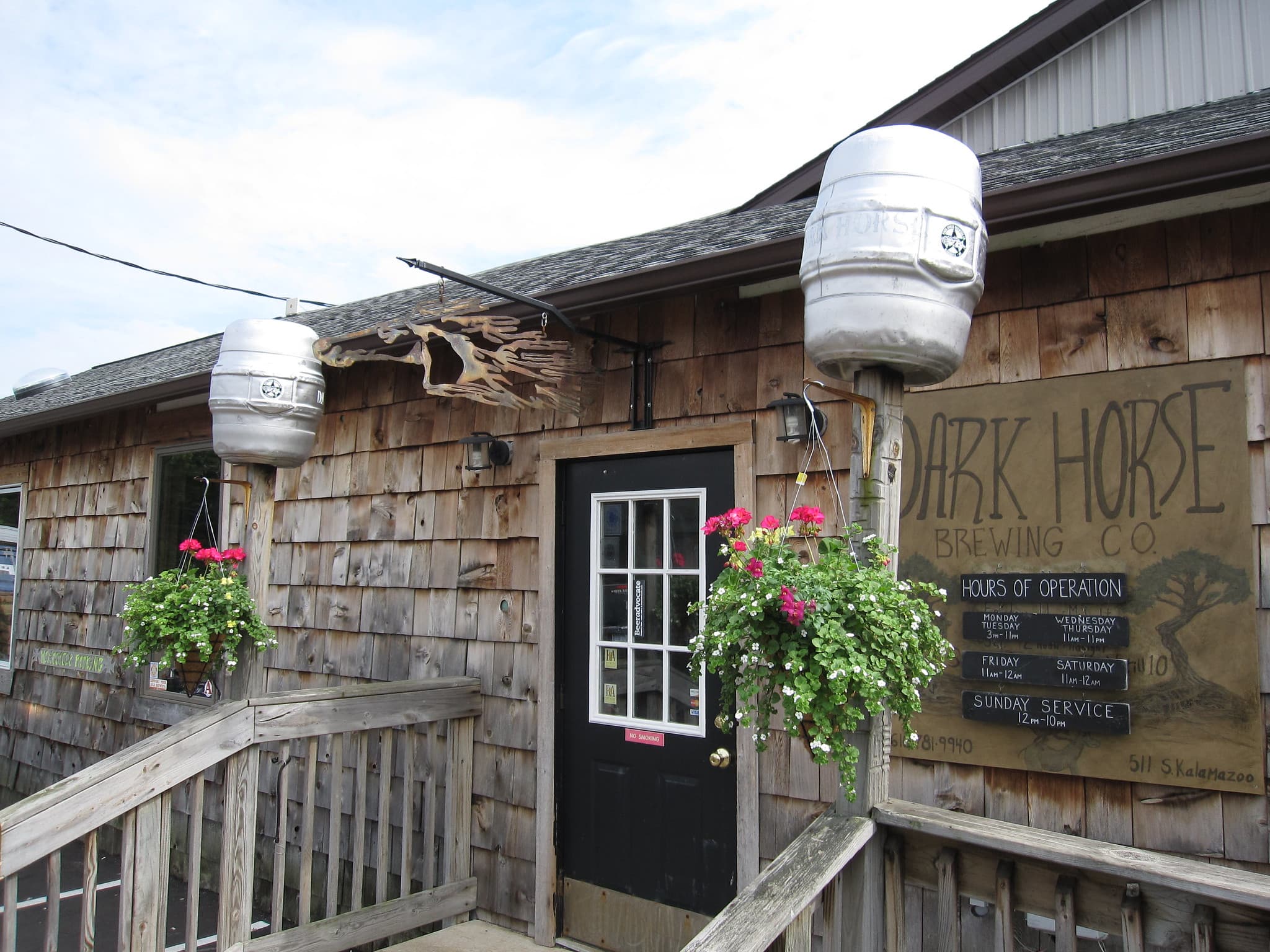 Entrance of Dark Horse Brewing Company